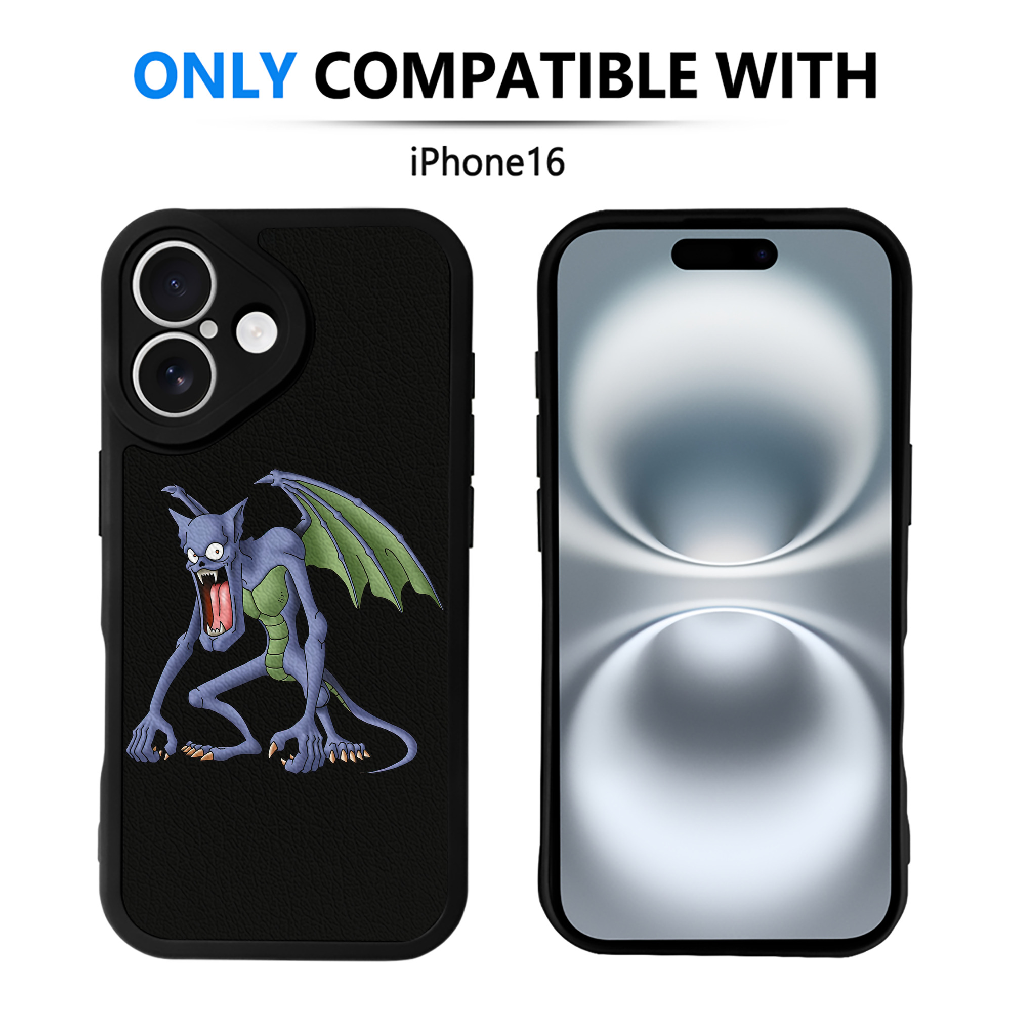 （画像用） ドラゴンクエスト Doragon Kuesuto Dragon Quest 【iPhone 16シリーズ対応】シリコンスマホケース（レザー調） 材質：シリコン